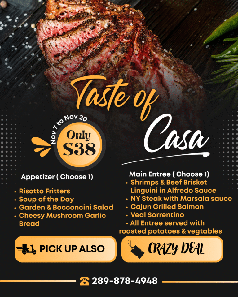 Black and Orange Modern Steak Promotion Instagram Post