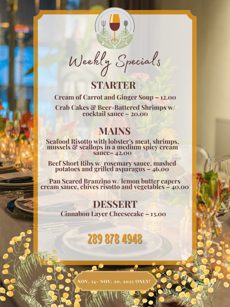 Yellow White Elegant Floral Menu