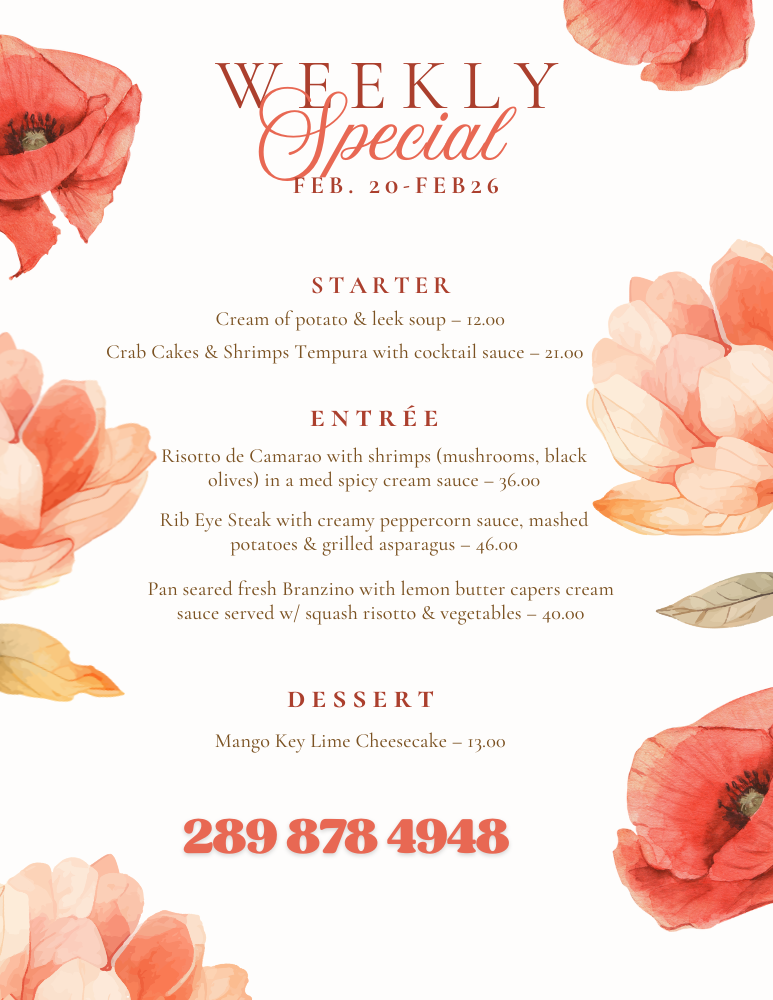 Dinner Special Feb 20