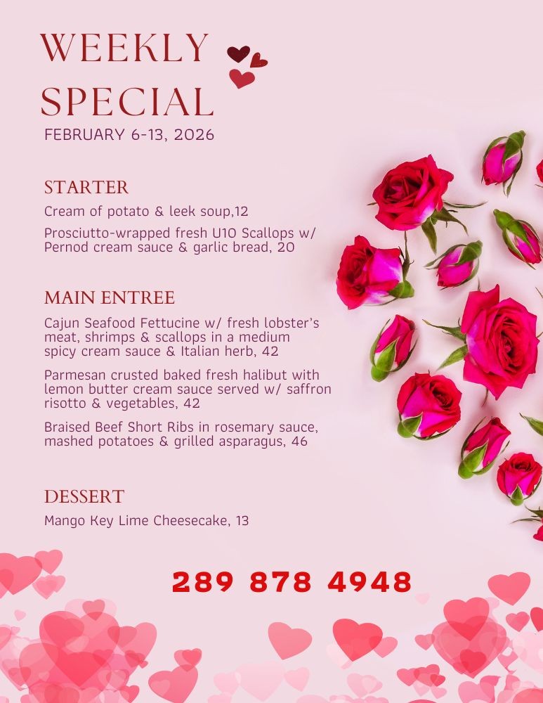 pink simple valentine's special menu - 1
